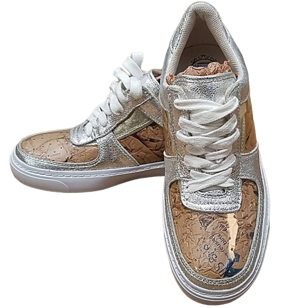 Jeffrey Campbell silver / clear See Through sneakers women's sz 8